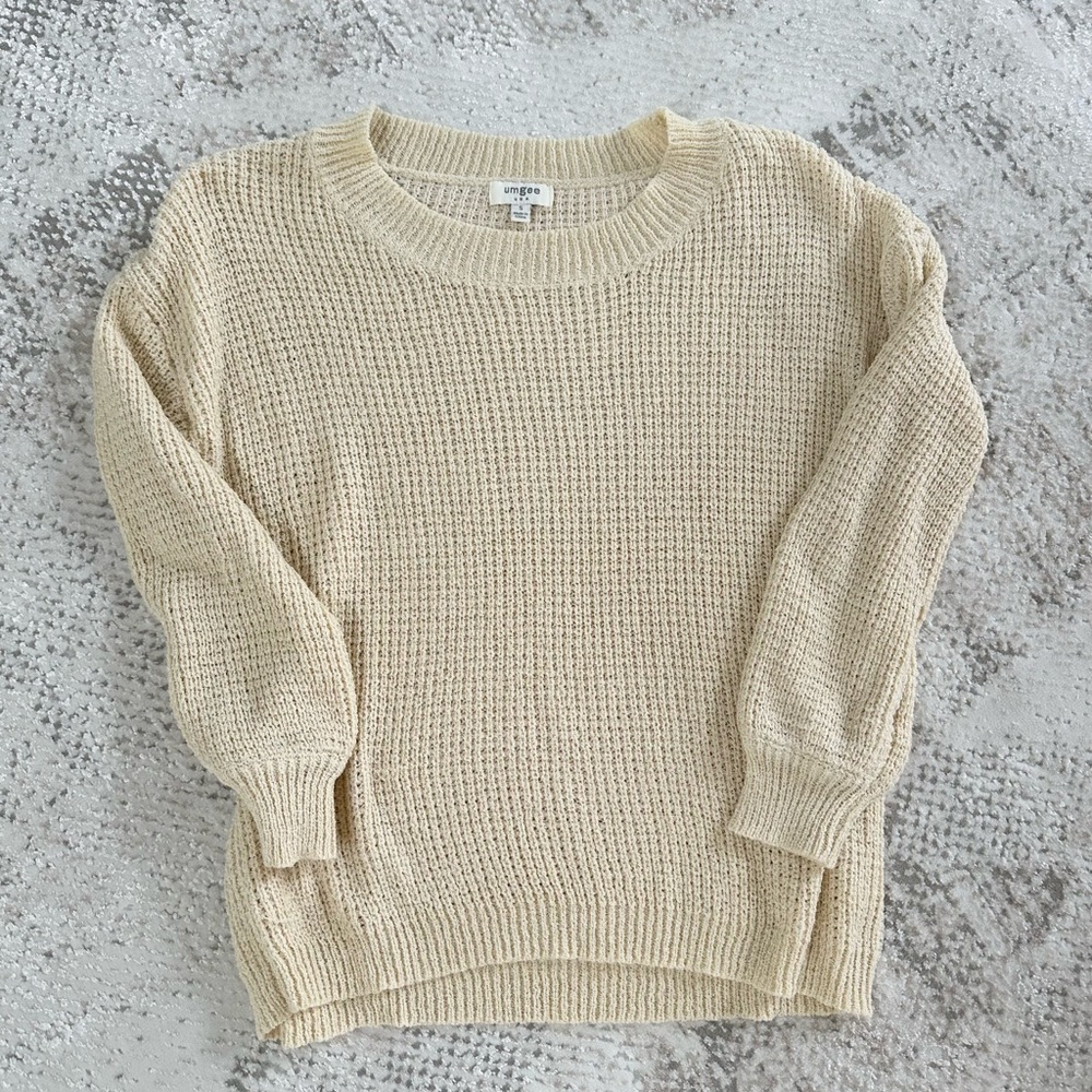 Cozy Cream Waffle Sweater